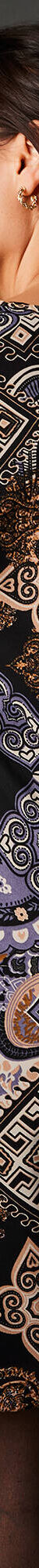 Robe droite imprimé patchwork (noir / beige) Robe droite imprimé patchwork (noir / beige)